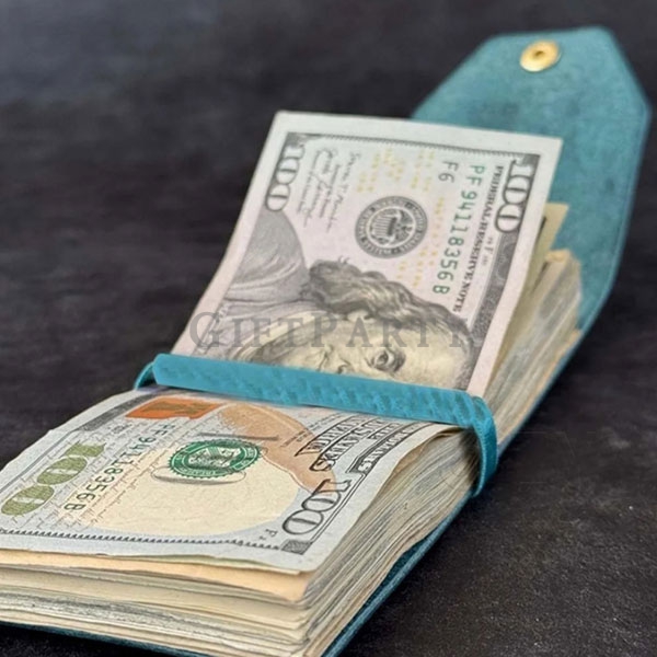 custom leather money clip,branded money clip wallet,executive corporate gifts,bank promotional gifts