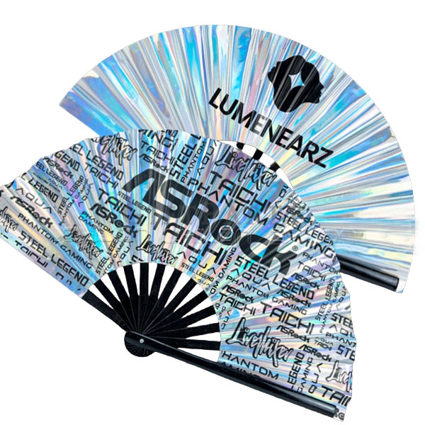 反光電音節扇,Rave客製扇,EDM音樂祭贈品,13英吋竹扇,大型活動應援扇,反光客製13英吋扇型竹扇